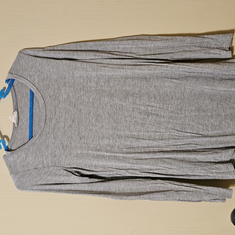 Gray Long Sleeve Sweater Dress